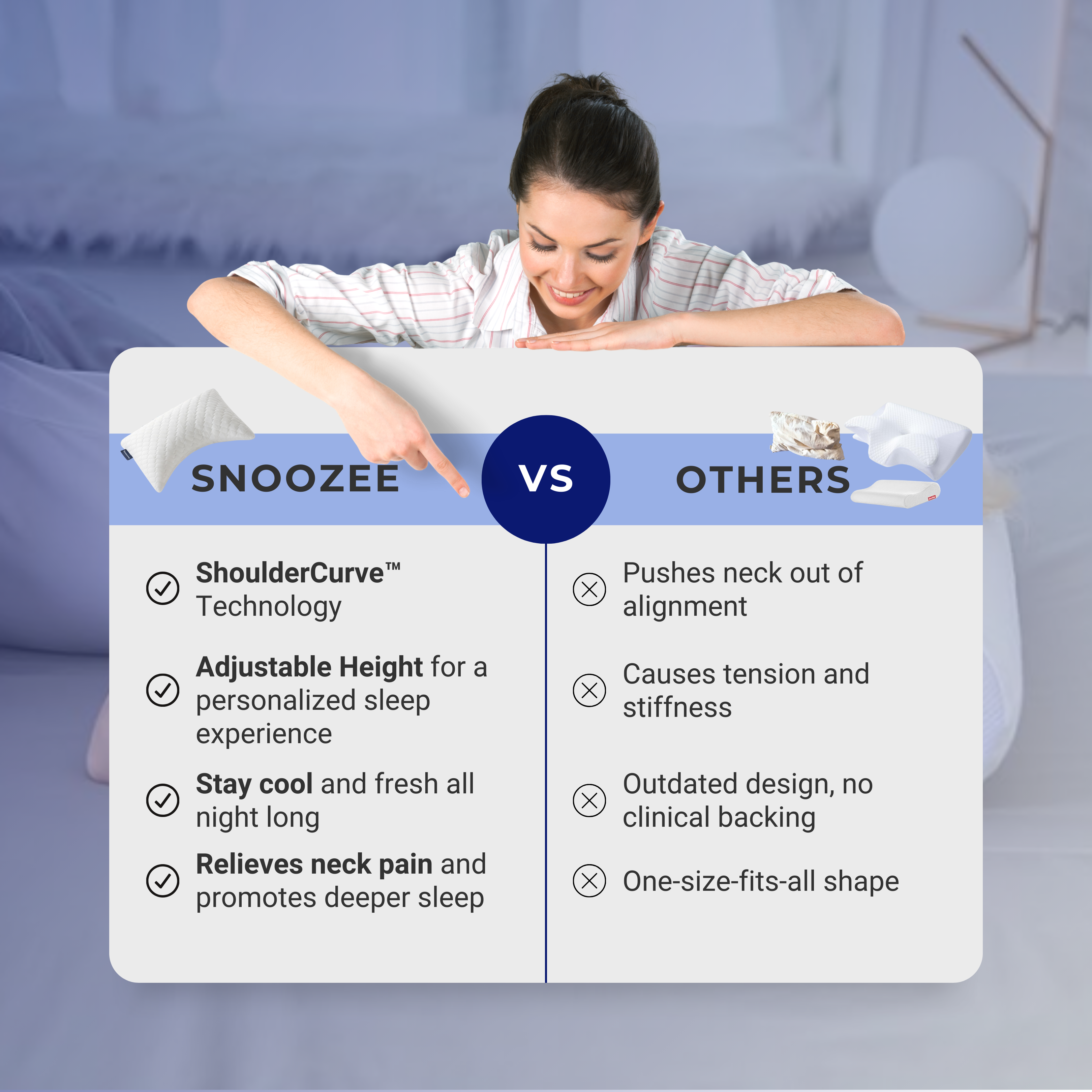 ShoulderCurve™ - Ergonomic & Posture-Aligning Pillow