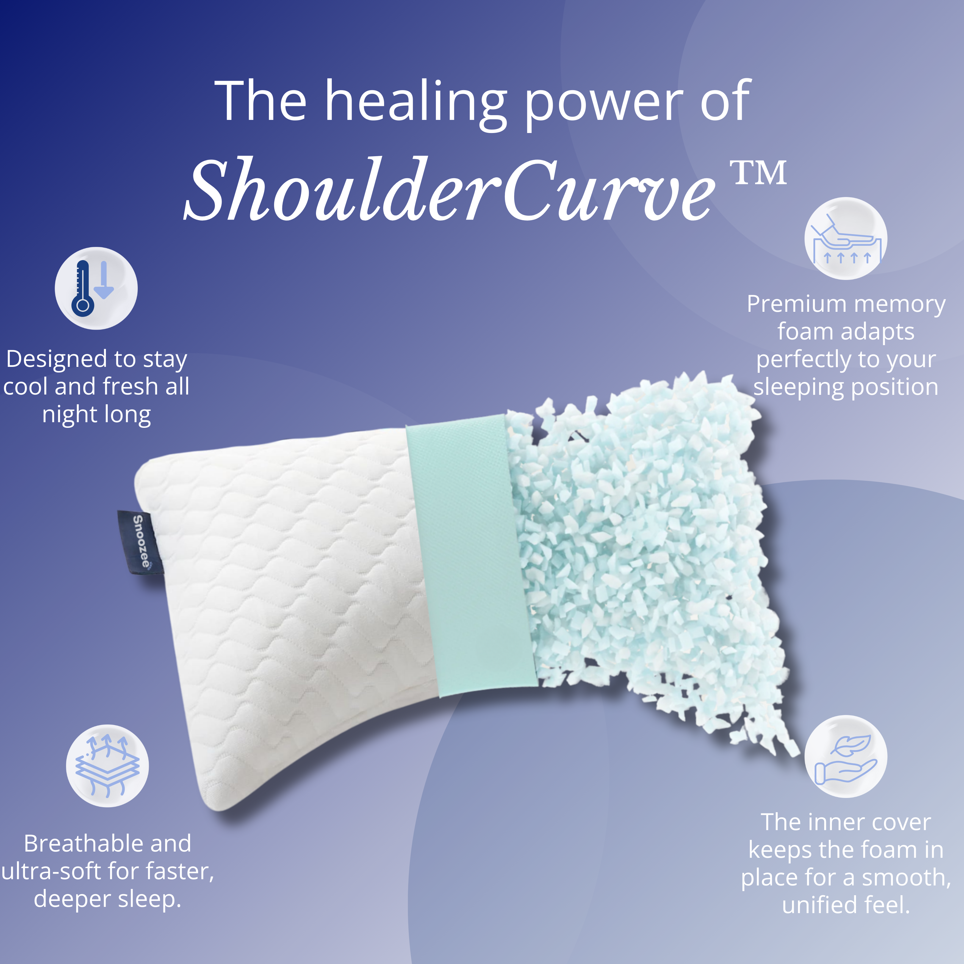 ShoulderCurve™ - Ergonomic & Posture-Aligning Pillow